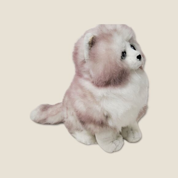 Vintage Russ Berrie Lavender and white Himalayan Cat Plush Animal Toy #7904 - Picture 2 of 4
